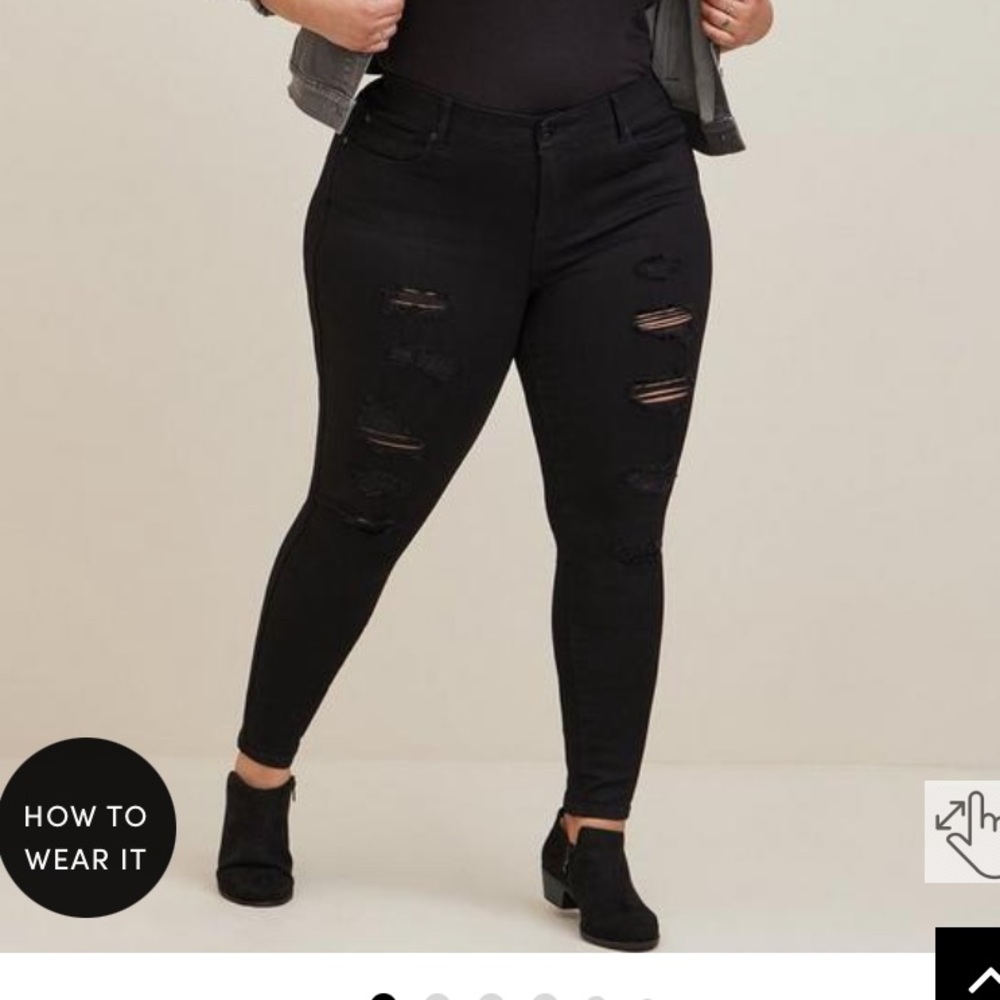 Torrid Bombshell Distressed Jean - image 1